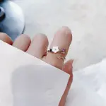 New Fashion Crystal Zircon Rings Sweet Flower Leaf Butterfly Adjustable Open Rings Female Wedding Engagement Jewelry Gift