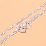 Beautiful Dazzling Cubic Zirconia Chain Anklet for Women Fashion Silver Color Ankle Bracelet Barefoot Sandals Foot Jewelry